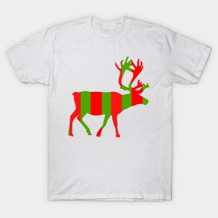 GREEN And Red Reindeer Xmas T-Shirt